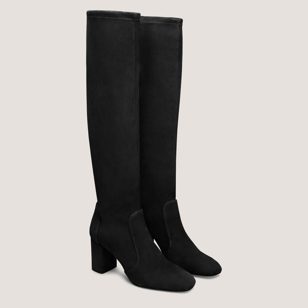 Stuart Weitzman Black suede Knee high Boots - Picture 2 of 3